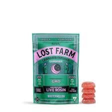 Watermelon 'GMO' Live Rosin Gummies | 200mg | 10ct | 20mg/ea by Lost Farm
