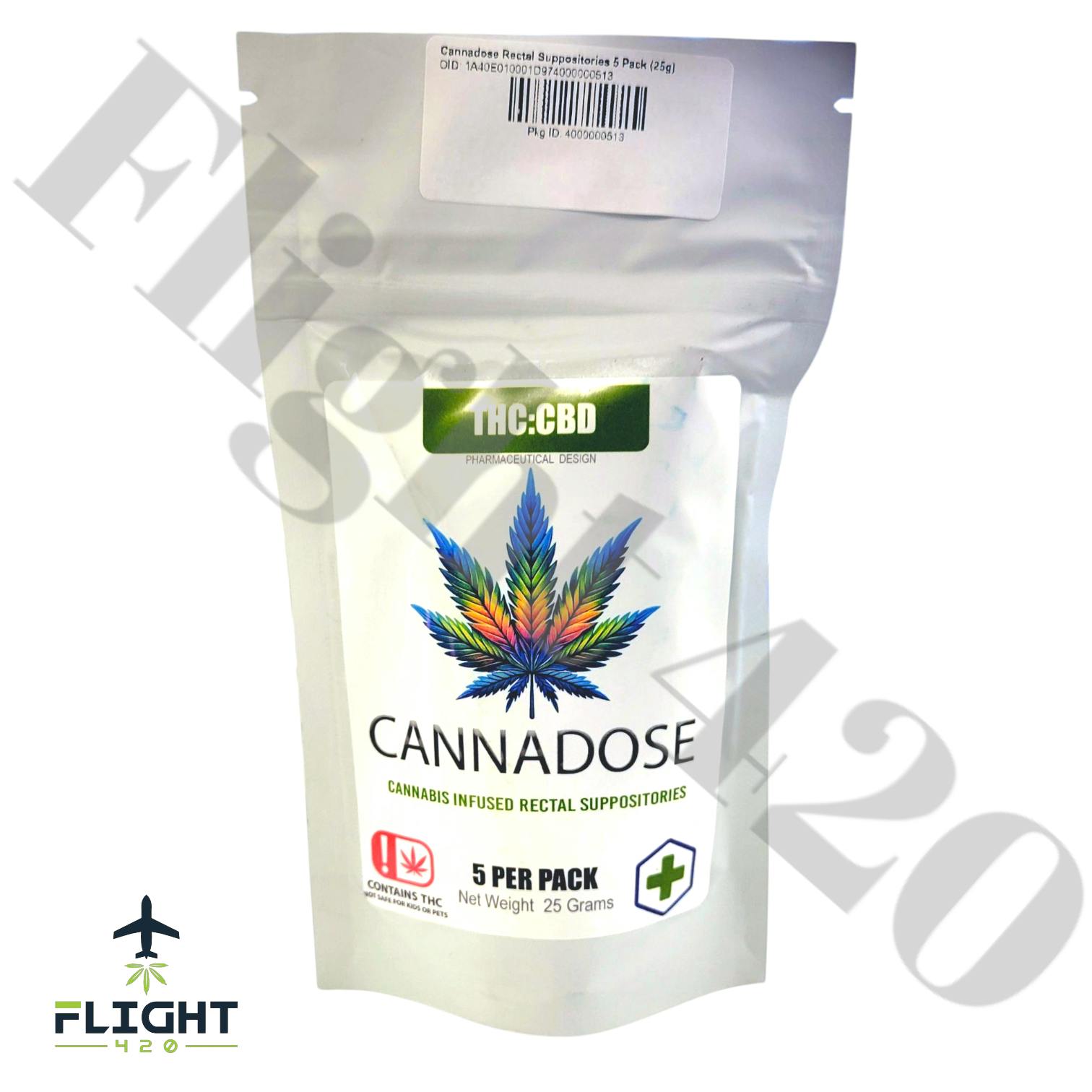 Cannadose Rectal Suppositories 5 Pack (25g)