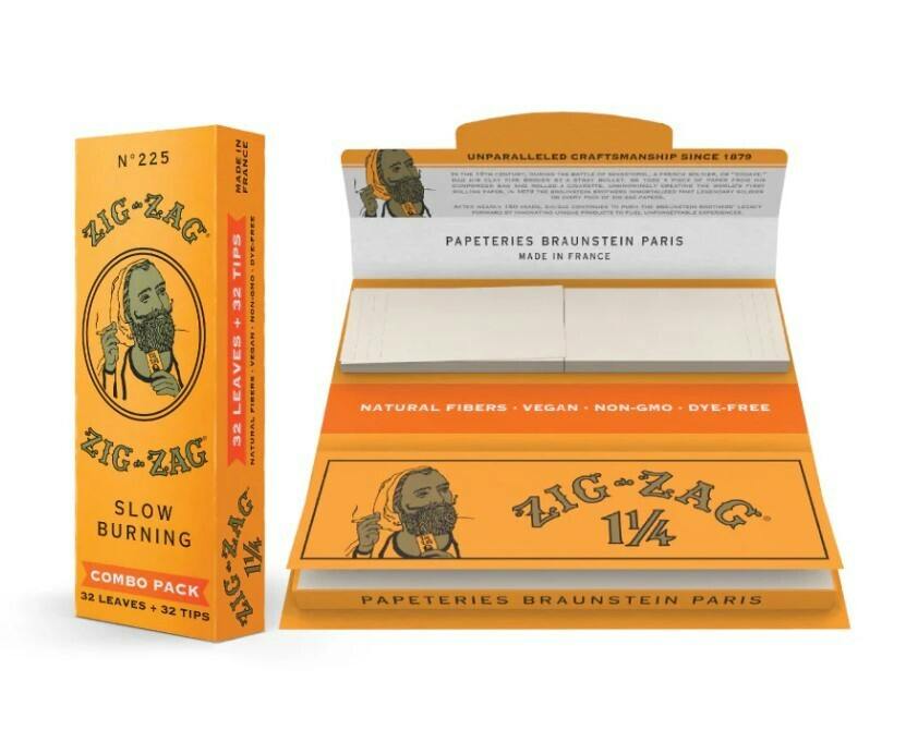 Zig Zag French Orange 1 1/4 Combo Pack