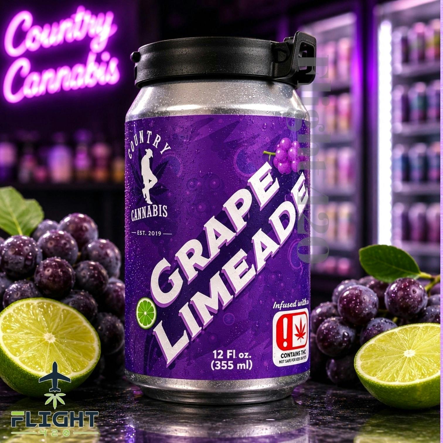 🍇 Grape Limeade | Soda Beverage Drink | 12oz | 25mg