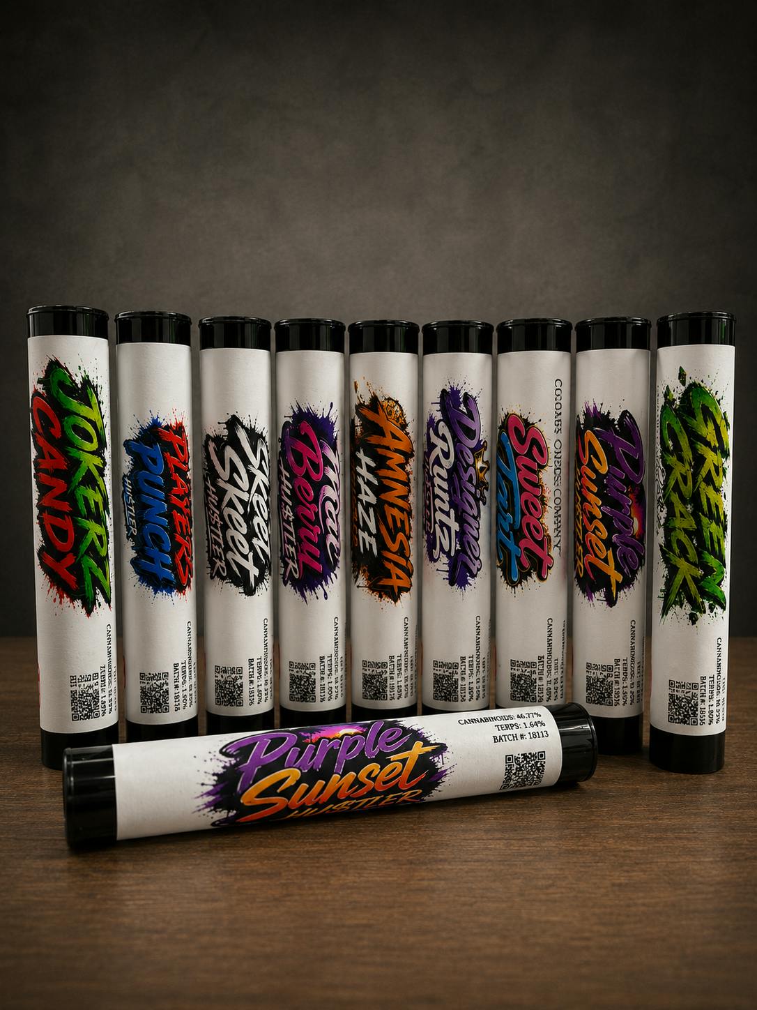 Hustler 1.1g Infused Preroll Purple Sunset