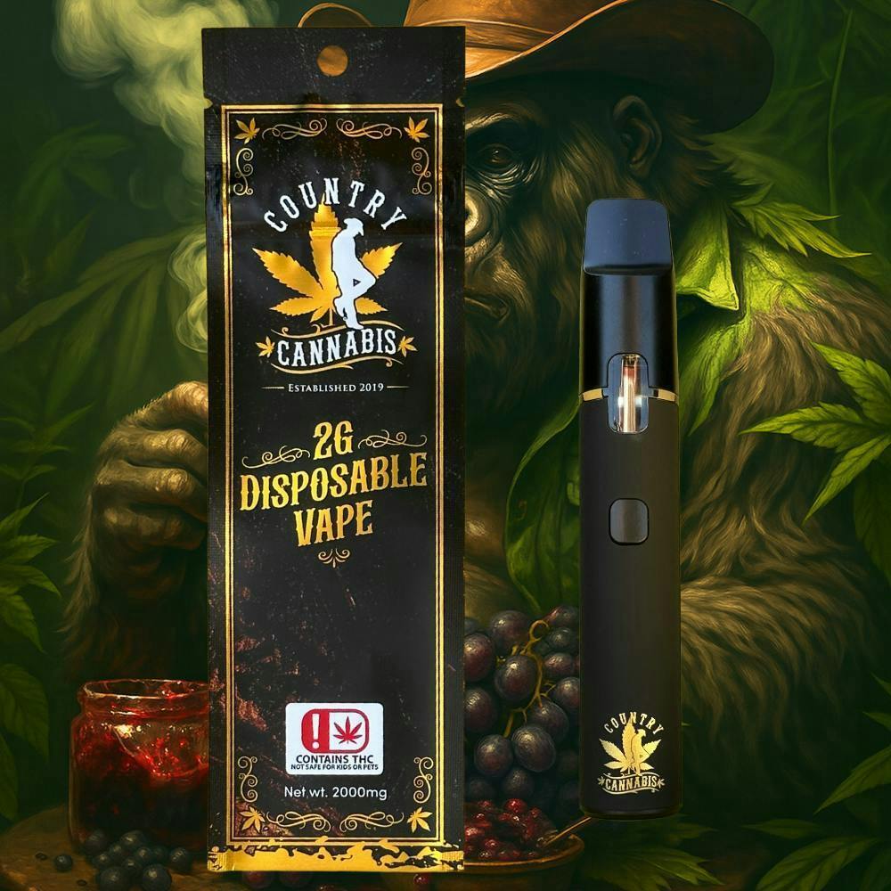 Country Cannabis 2g Disposable Bubblegum