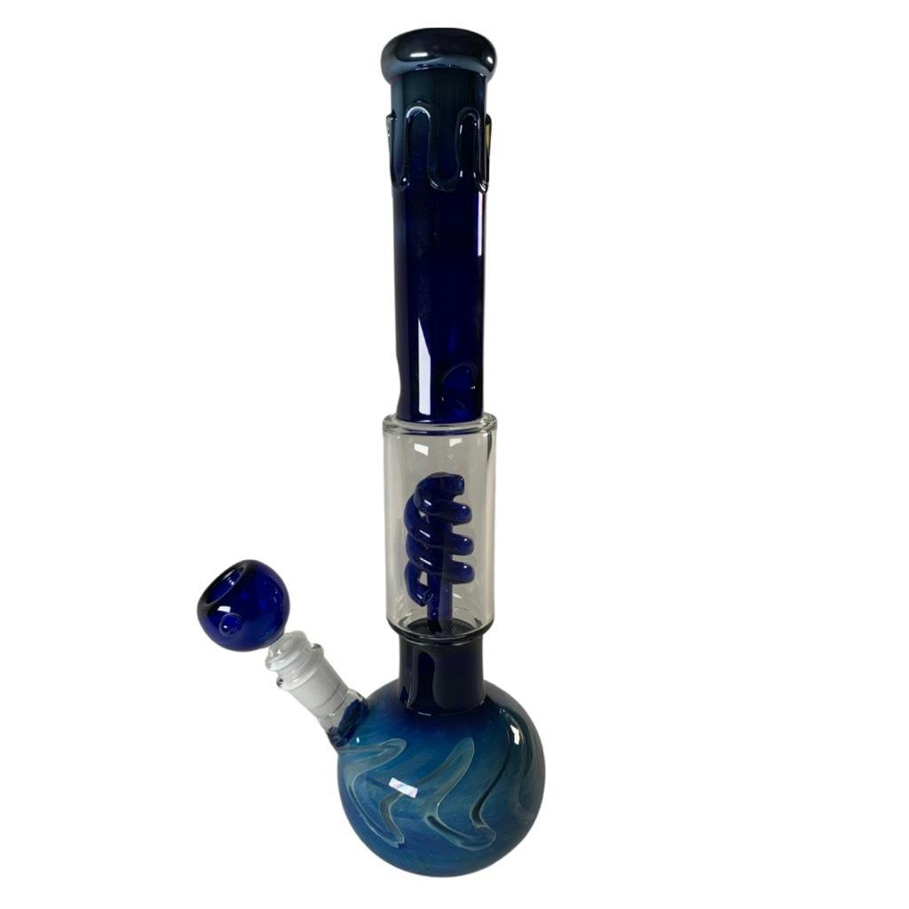 Bamboo Blaze - Glass 14 Inch Spiral Perc Bong