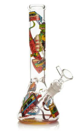 Red Eye Glass 10" 90's Nostalgia Beaker Base Bong