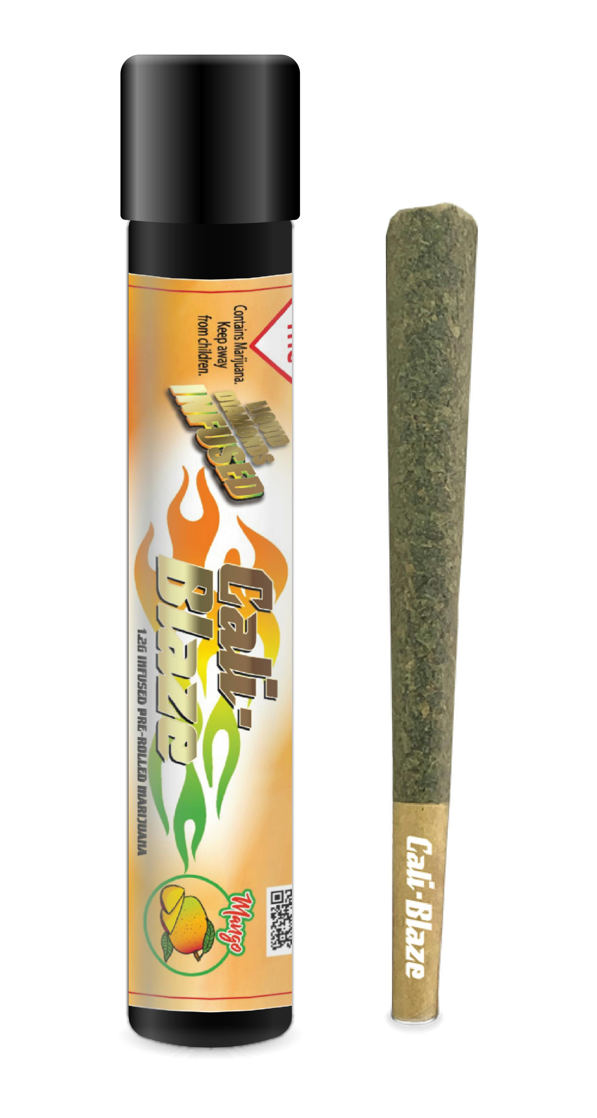 Cali Blaze Diamond Infused Joint 1.2g - Mango