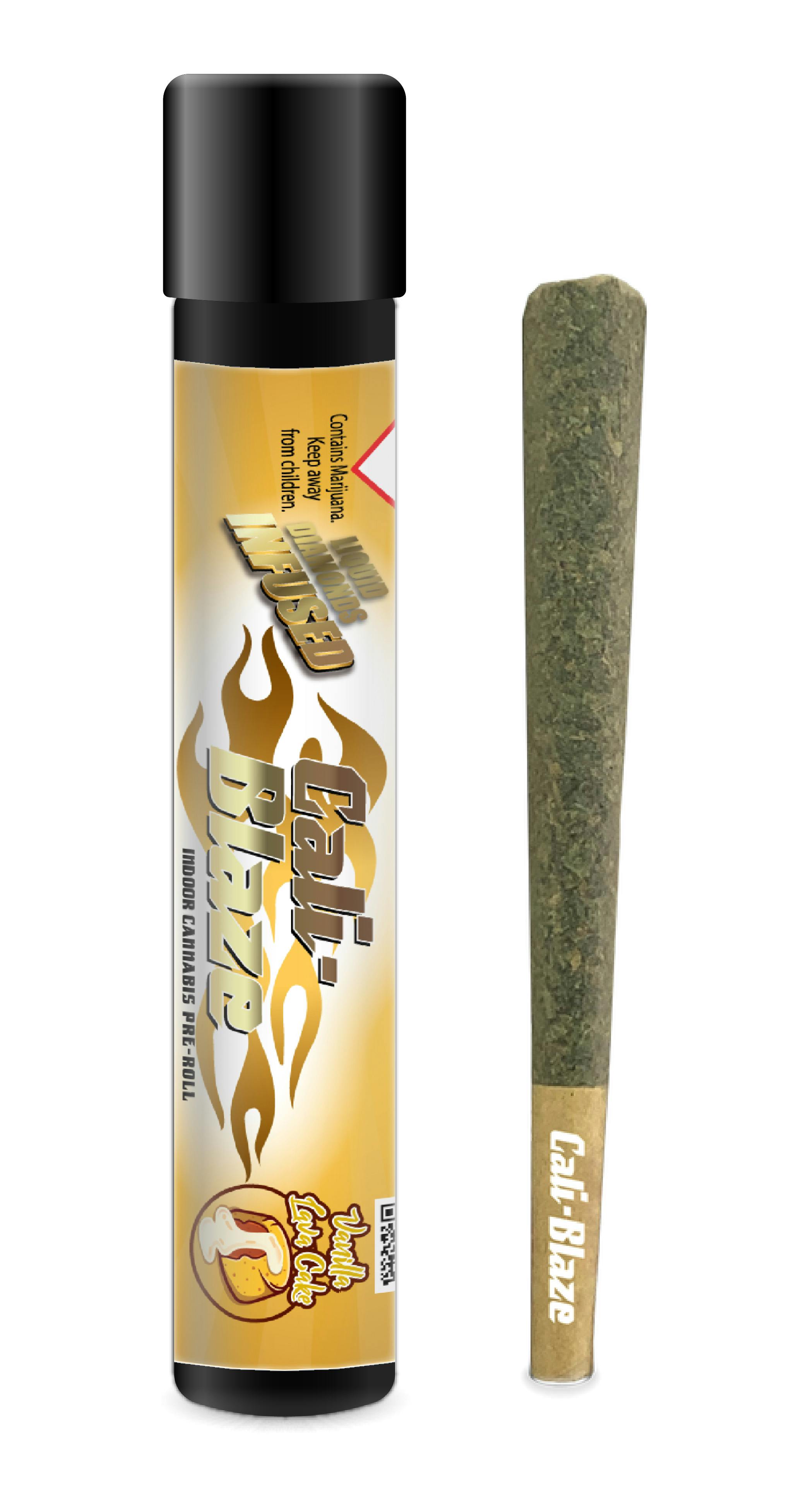 Cali Blaze Diamond Infused Joint 1.2g - Vanilla Lava Cake