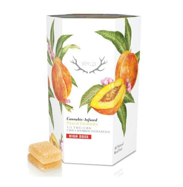MED Wyld Gummies 1000mg THC/CBD 1:1 - Peach