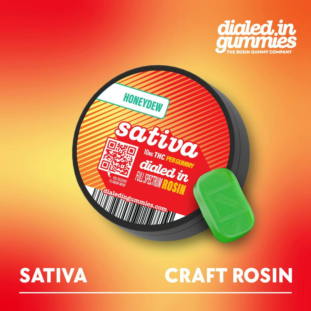 Dialed In Classics Rosin Gummies 100mg - Sativa Honeydew