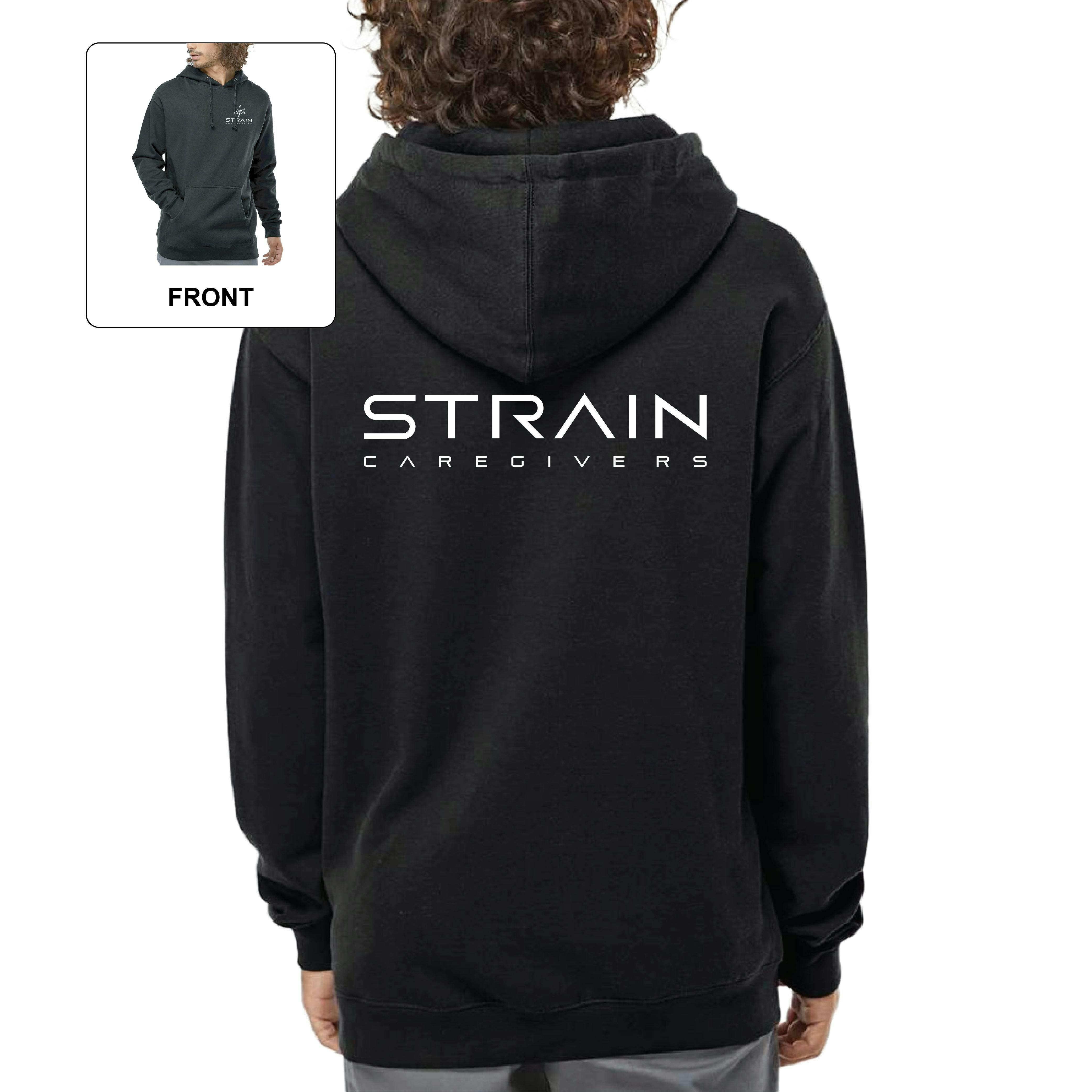 Strain Caregivers - Strain - Heavyweight Pullover Hoodie - Black - X-Large