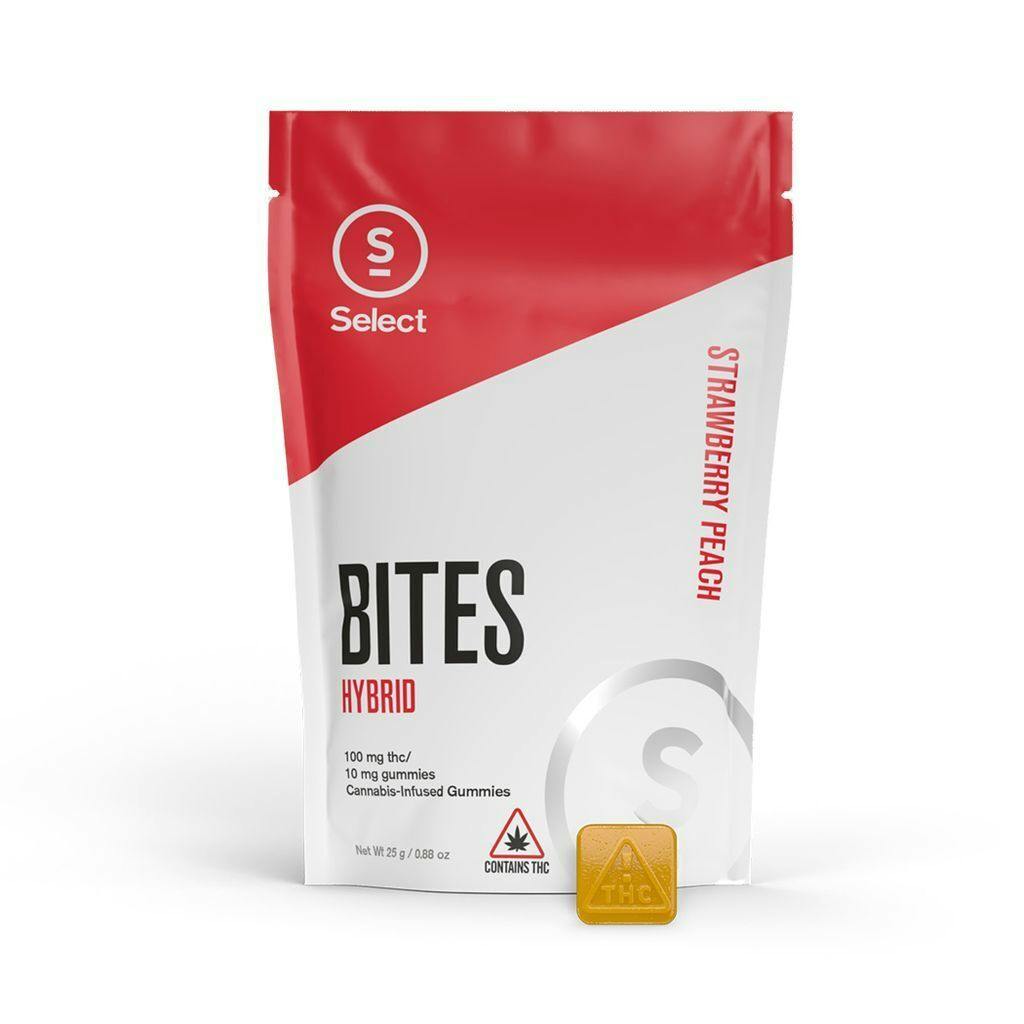 Select Bites 2.0 Strawberry Peach Gummies 10mg ea | 10-Pack at Curaleaf Dispensary Ellsworth