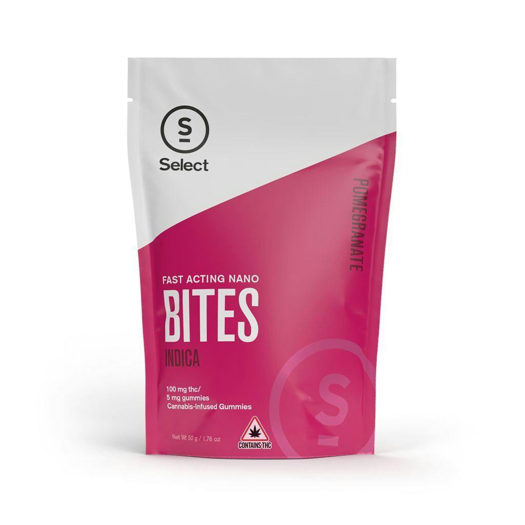 Select Bites 2.0 Pomegranate Nano Gummies 5mg ea | 20-Pack at Curaleaf Dispensary Ellsworth