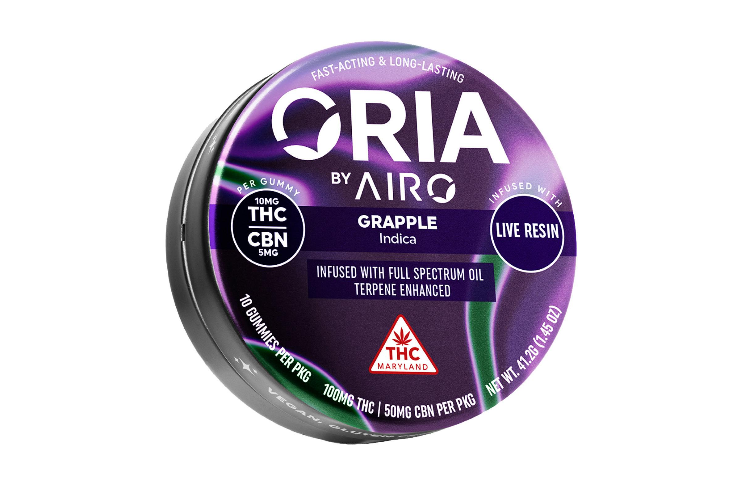 ORIA | Grapple | Full Spectrum Gummies [10mg THC : 5mg CBN] 10pk