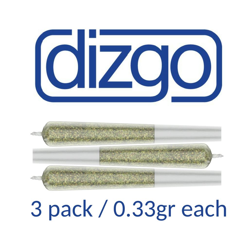 dizgo PR Top Gun 3pk (0.33 G ea) PRE-ROLL 0.33g at Legit Cannabis Dispensary