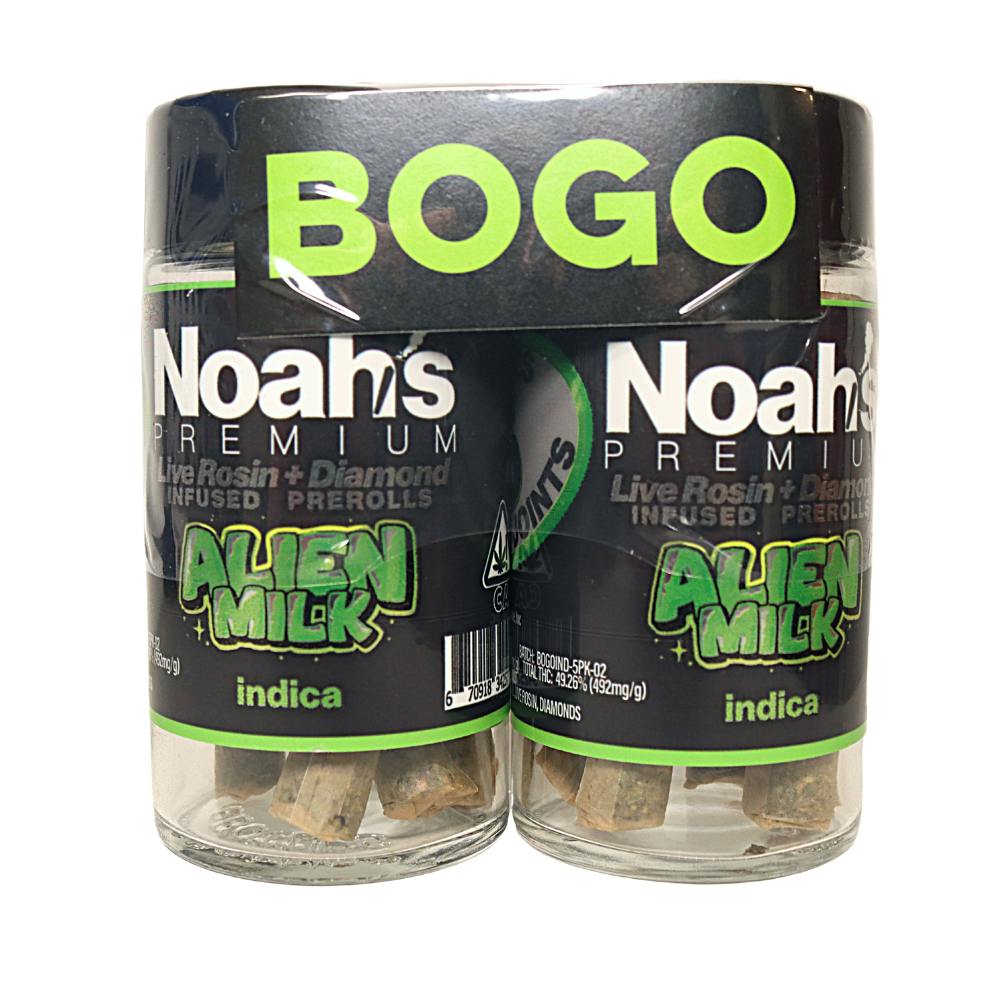 Noahs Premium Infused Preroll 10pk 5g - Alien Milk (I)