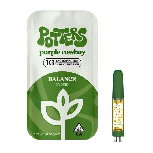 Potters Live Resin Cartridge 1g - Purple Cowboy (H)