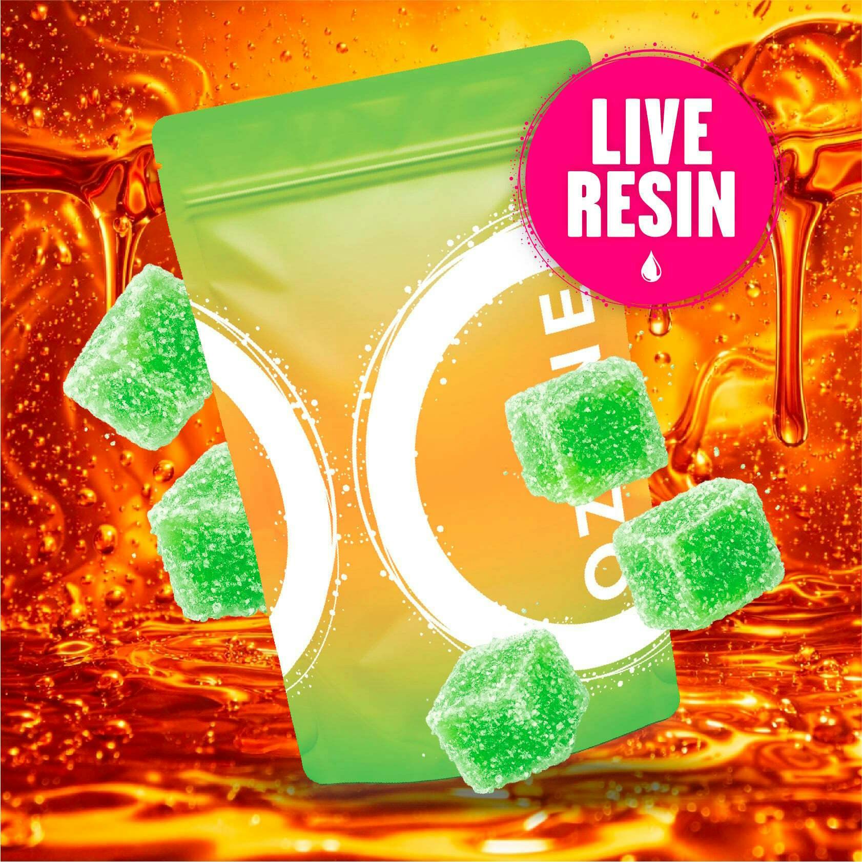 Guava Kiwi [10pk] (100mg) | Ozone - Live Resin Gummies