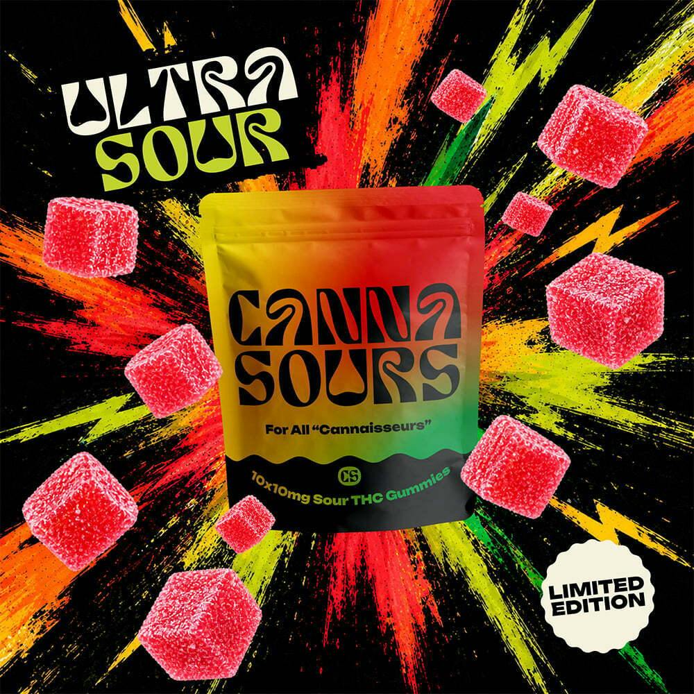 Ultra Sour [10pk] (100mg) | Canna Sours - Gummies