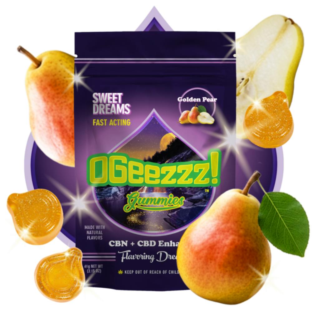 1:1:1 Sweet Dreams - Golden Pear [10pk] (100mg CBD/100mg CBN/100mg THC) | OGeez! - Fast Acting Gu...