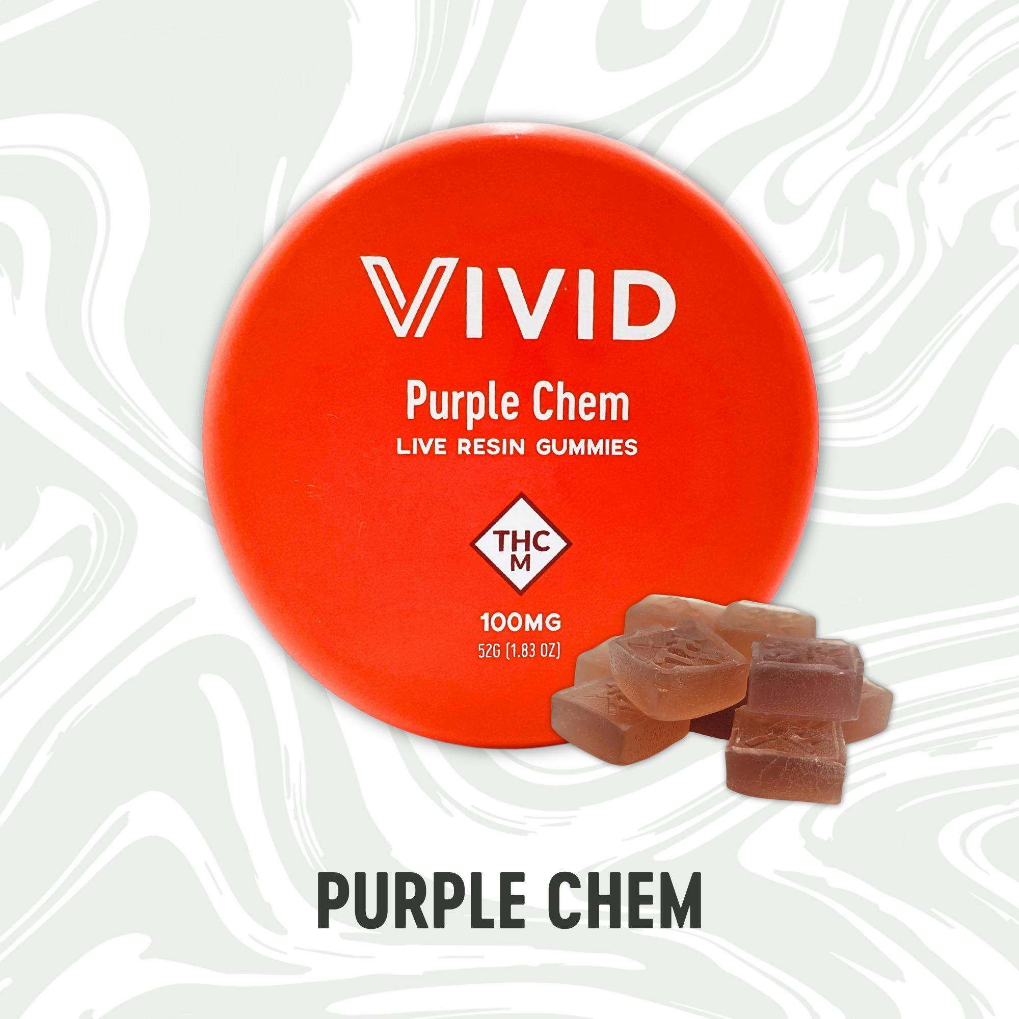 Vivid - Purple Chem - Live Resin Gummies - 100mg (10pk)