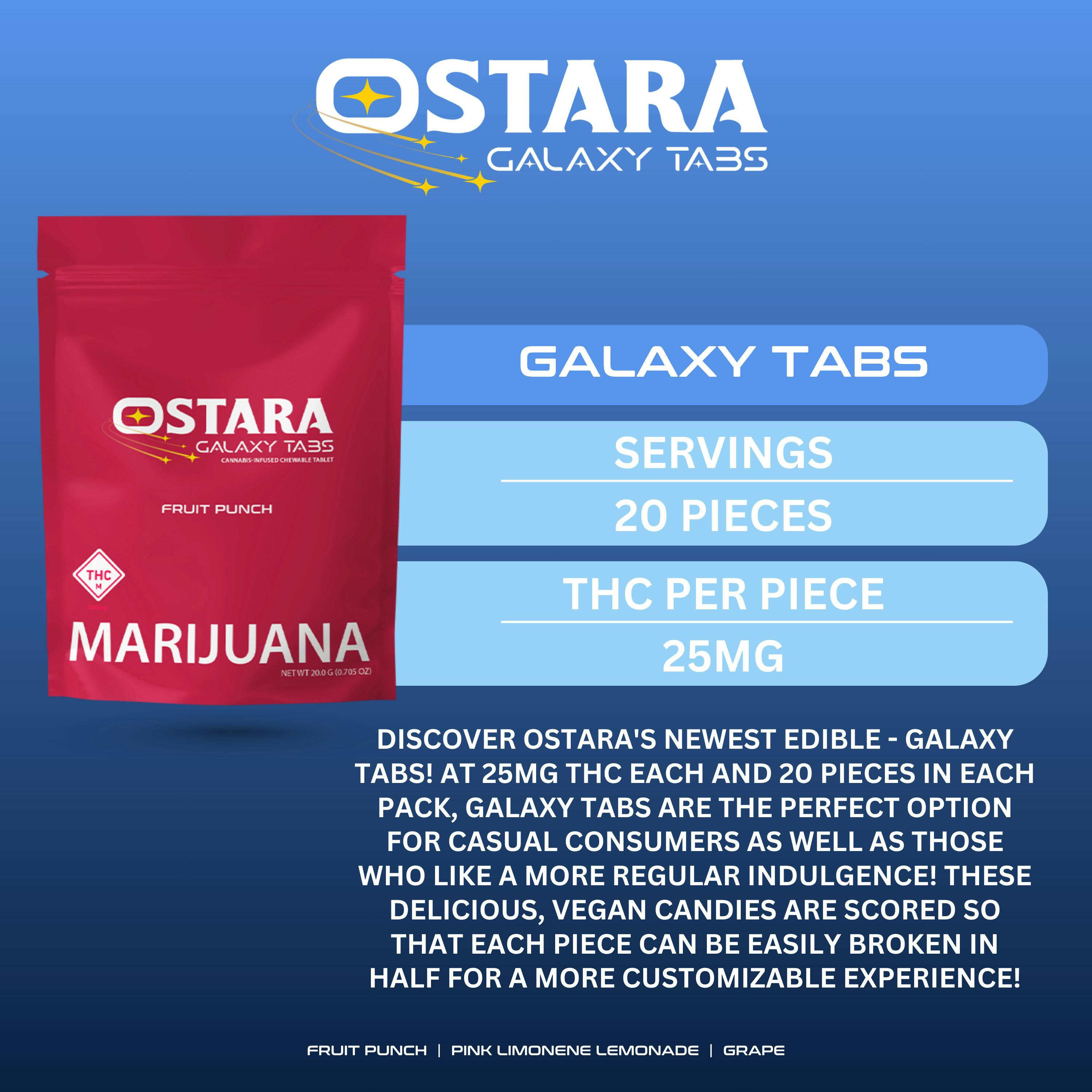 Ostara - Fruit Punch - Galaxy Tabs - 500mg (20pk)