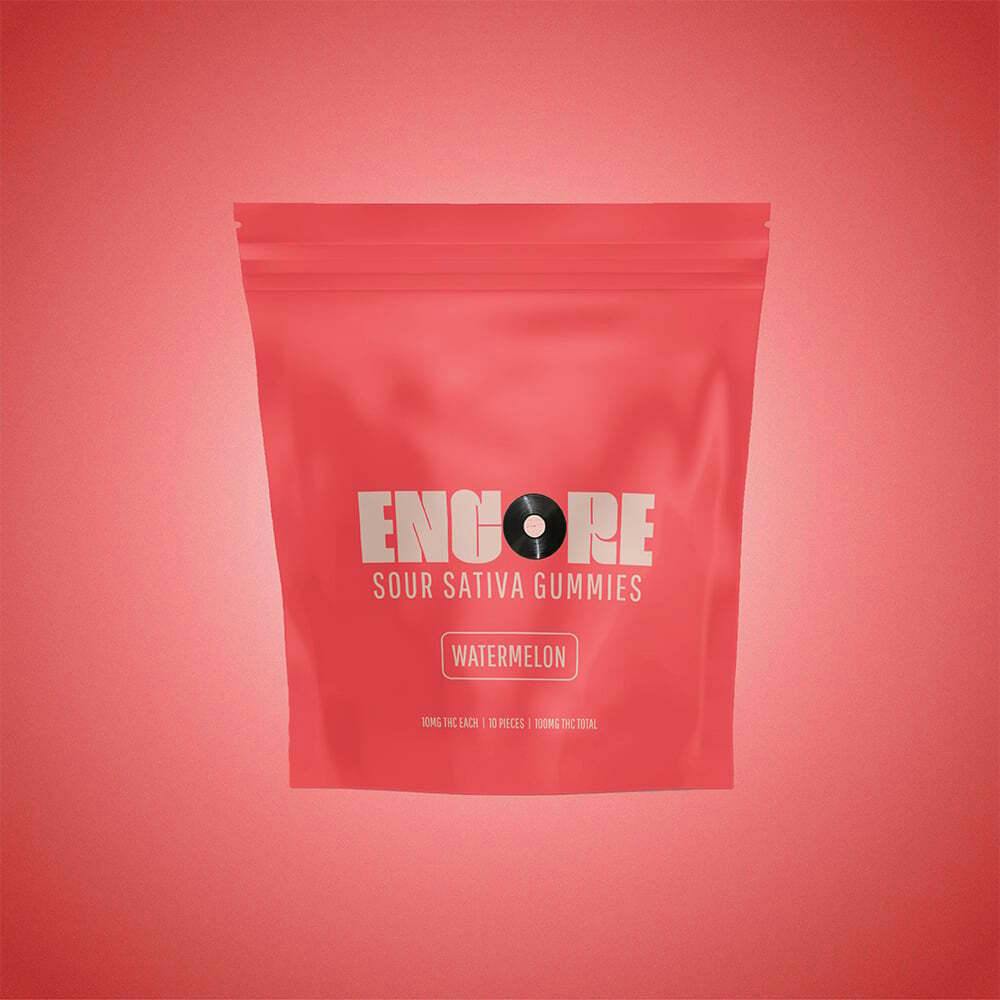 Sour Watermelon - Sativa [10pk] (100mg) | Encore Edibles - Gummies