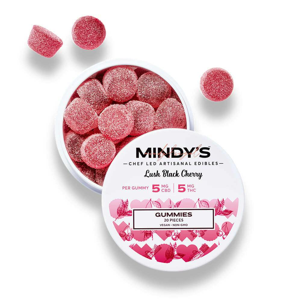1:1 Lush Black Cherry [20pk] (100mg CBD/100mg THC) | Mindy's™ - Gummies