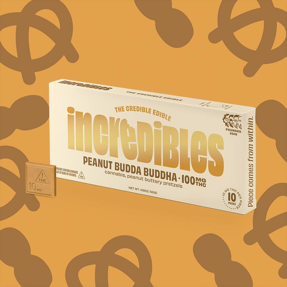 Peanut Budda Buddha Bar [10pk] (100mg) | incredibles - Chocolate