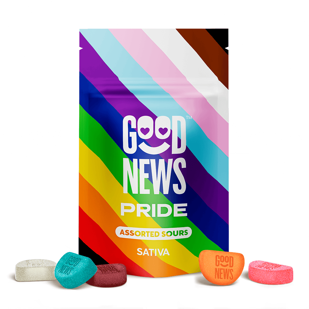 Good News Pride Assorted Flavor Sour Gummies [10pk] (100mg) | Good News™ - Sour Gummies