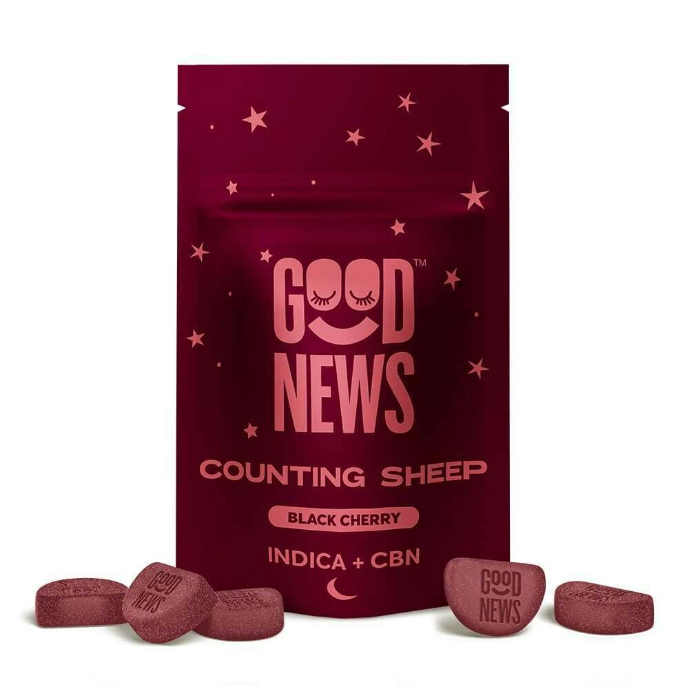 COUNTING SHEEP: Black Cherry with CBN [10pk] (100mg THC/50mg CBN) | Good News™ - Gummies