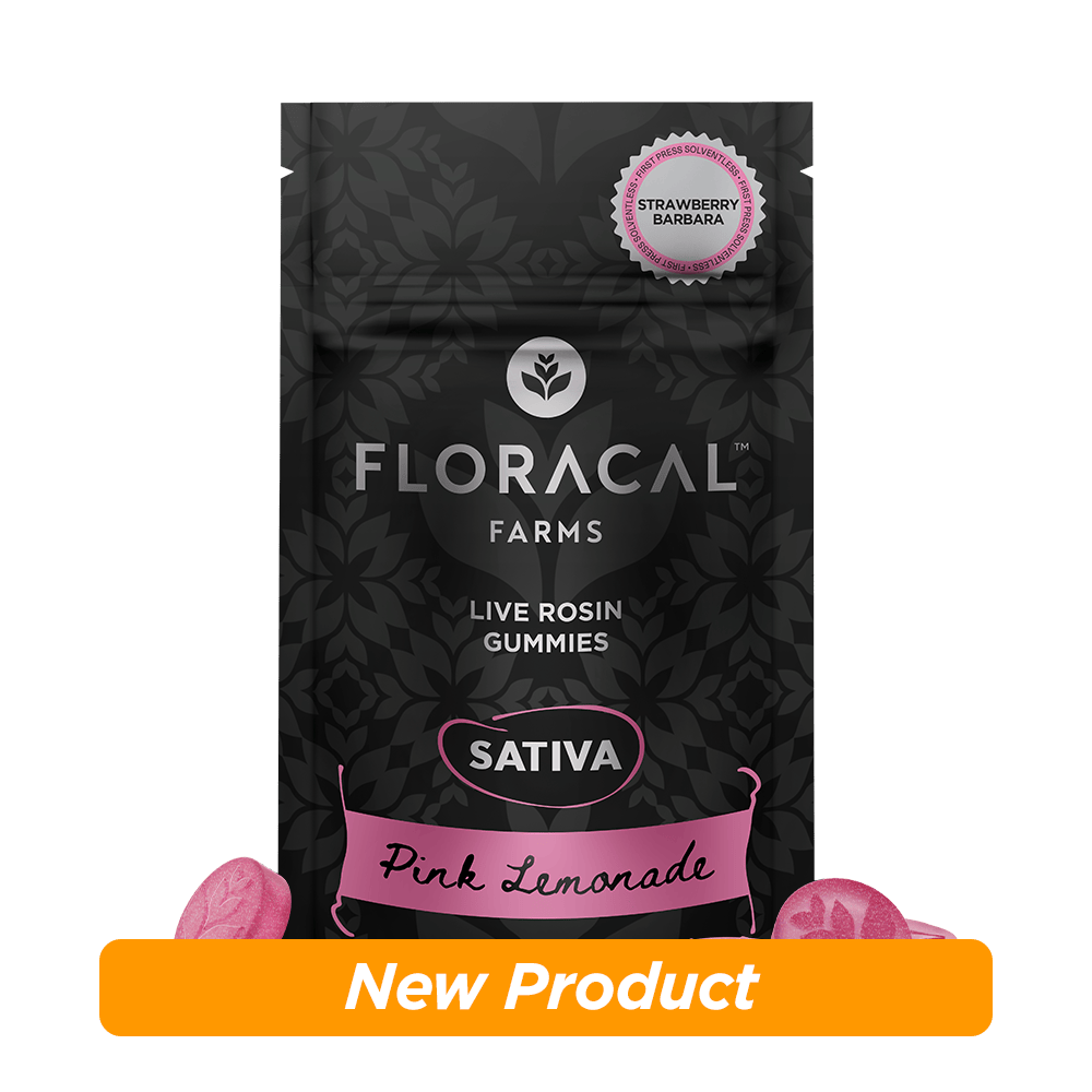 Live Rosin Gummies - Pink Lemonade [10pk] (100mg) | FloraCal™ - Live Rosin Gummies