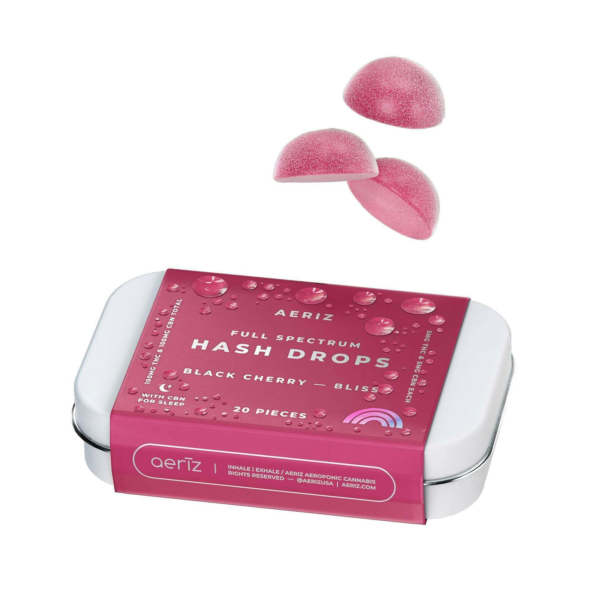 Black Cherry Bliss [20pk] (100mg THC/100mg CBN) | Aeriz - Full Spectrum Hash Drops