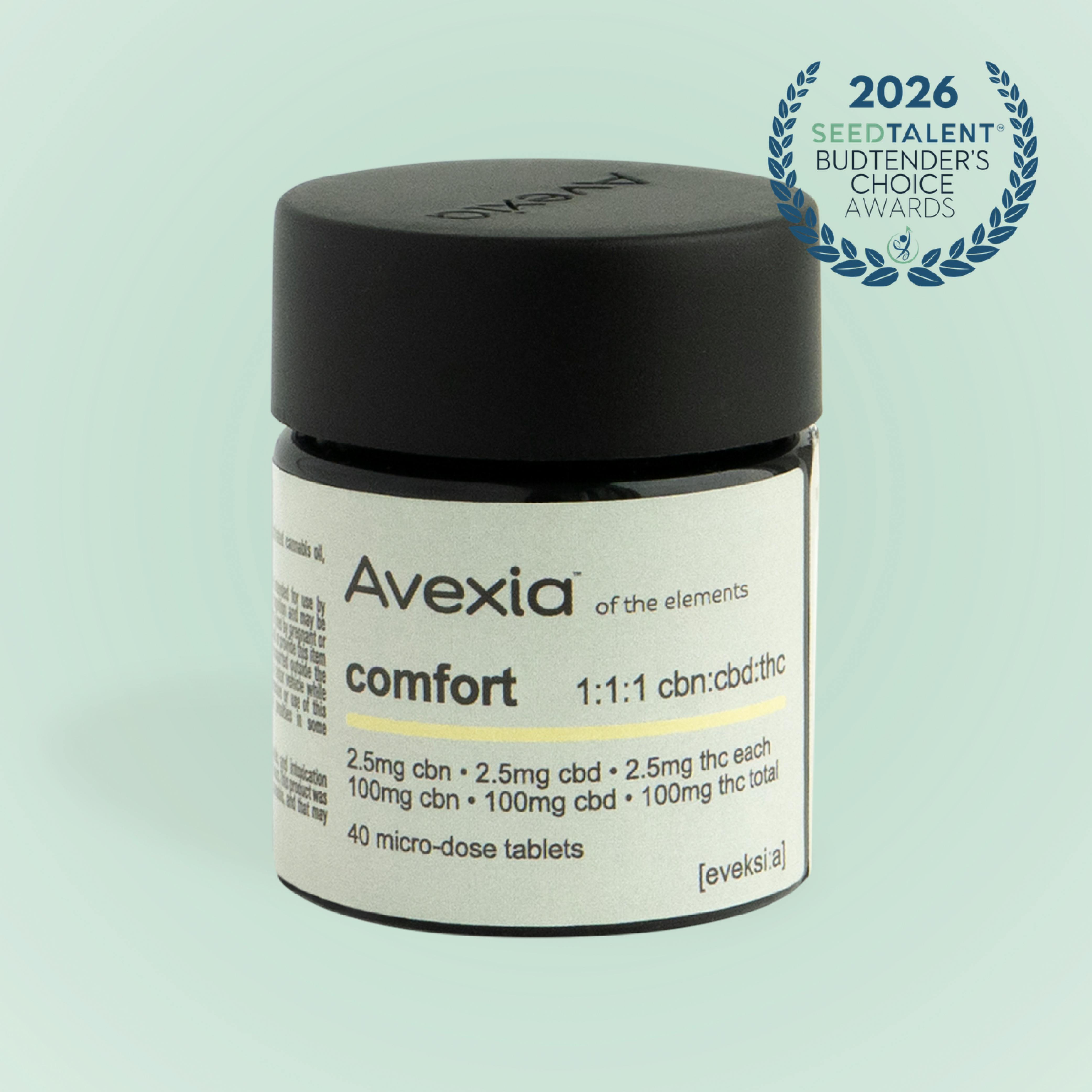 Comfort 1:1:1 CBN:CBD:THC [40pk] (100mg CBN/100mg CBD/100mg THC) | Avexia - Tablets