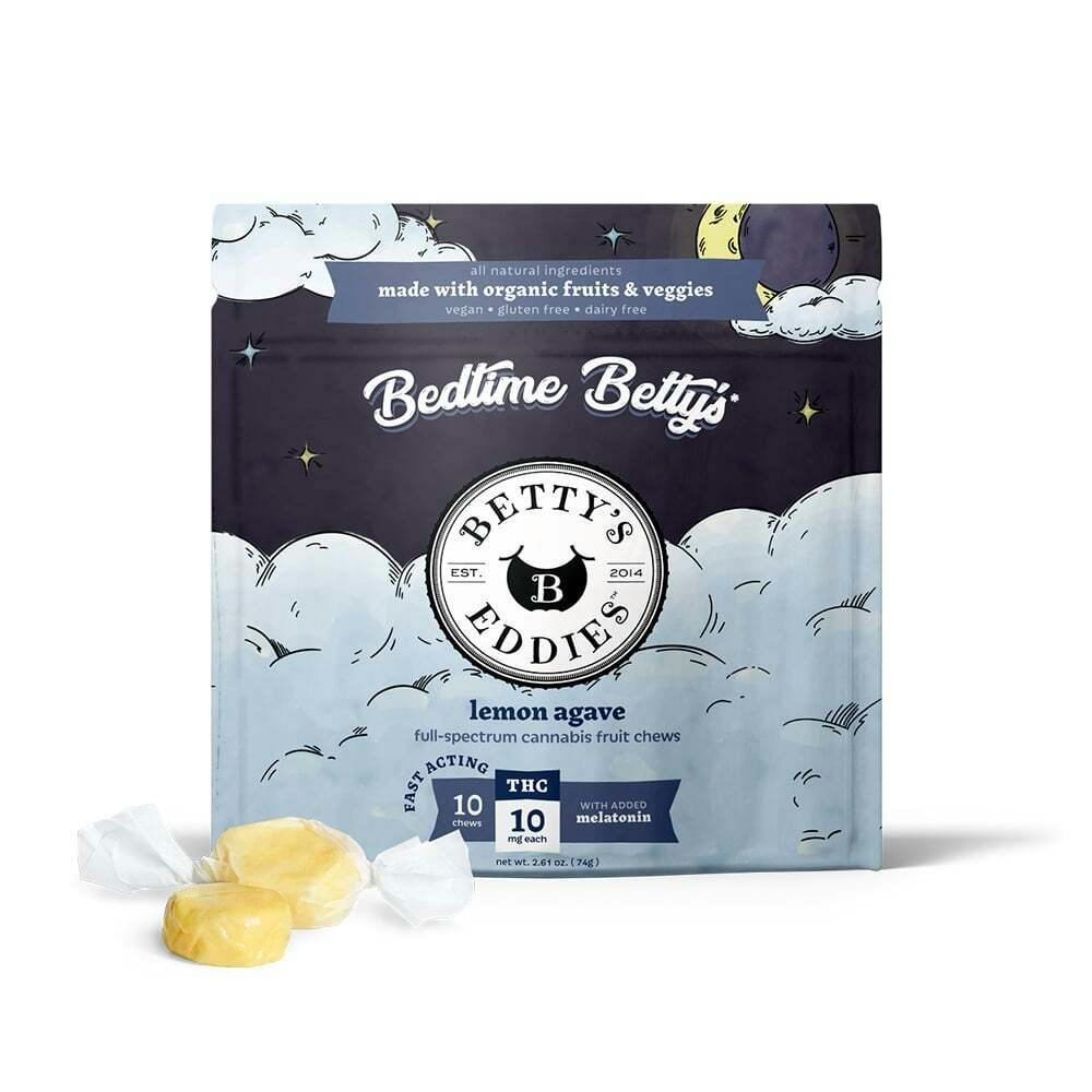Bedtime Betty’s Lemon Agave [10pk] (100mg THC) Sleep Fruit Chews | Betty's Eddies - Fruit Chews