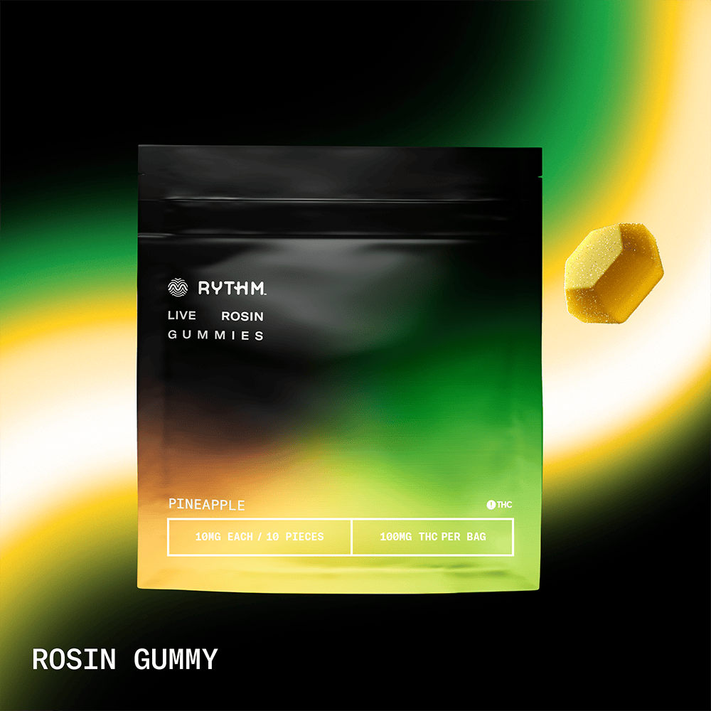 Pineapple - Jack Herer [10pk] (100mg) | RYTHM - Live Rosin Gummies