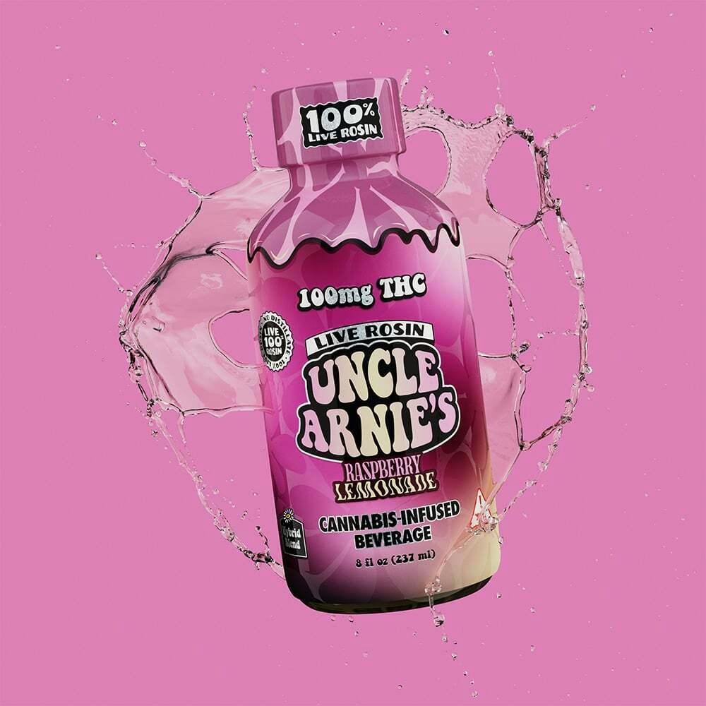Raspberry Lemonade [8oz] (100mg) | Uncle Arnie's - 100% Live Rosin Drink
