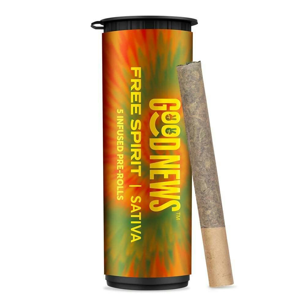 FREE SPIRIT: Mango [5pk] (2.5g total) | Good News™ - 5 Pack Infused Pre Roll