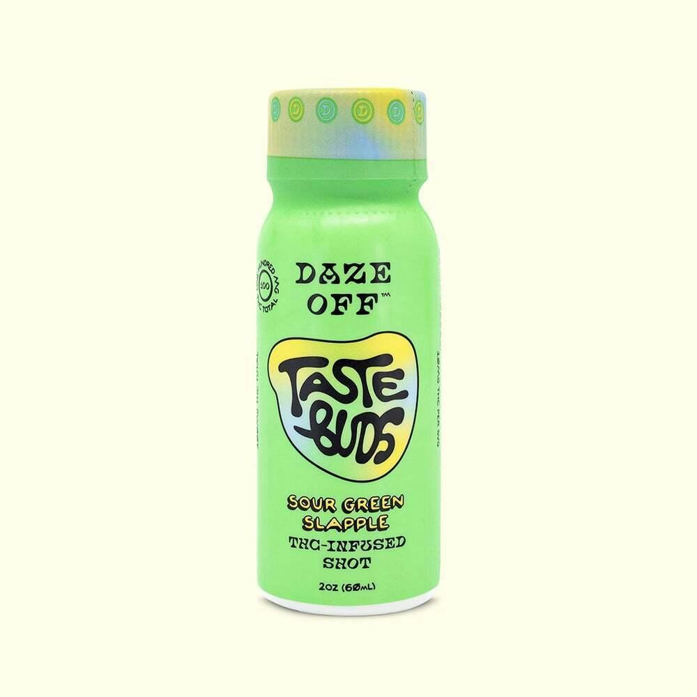 Sour Green Slapple [2oz] (100mg THC) | Daze Off - Taste Buds Shots