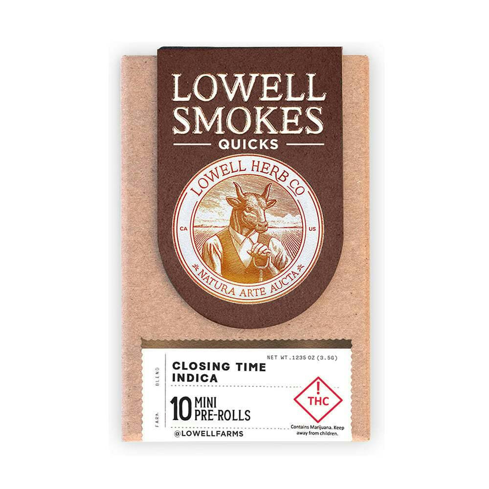 Closing Time Indica [.35g each / 3.5g total] | Lowell Herb Co - 10 Pack Quick Smokes