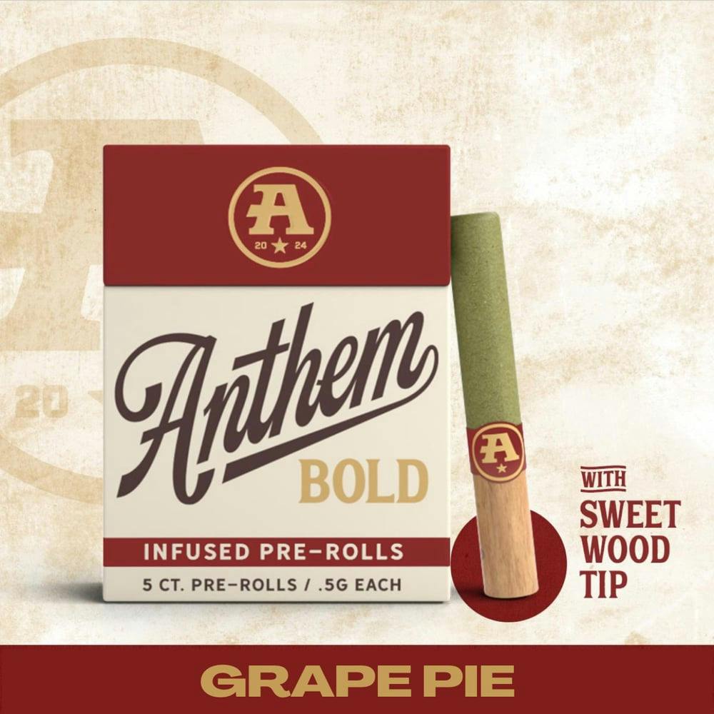Bold Infused Grape Pie [2.5g pack] | Anthem - Bold 5 Pack Infused Pre Roll