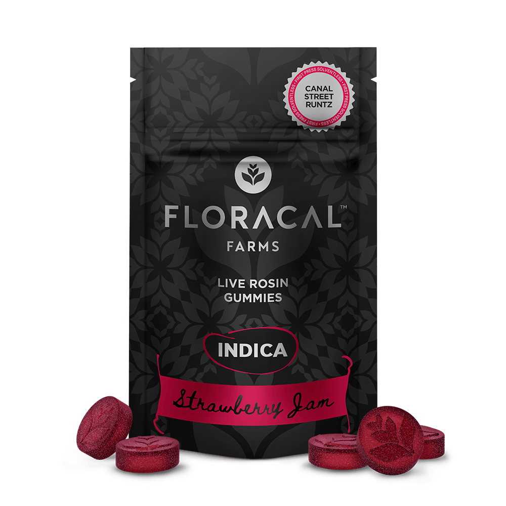 Live Rosin Gummies - Strawberry Jam [10pk] (100mg) | FloraCal™ - Live Rosin Gummies