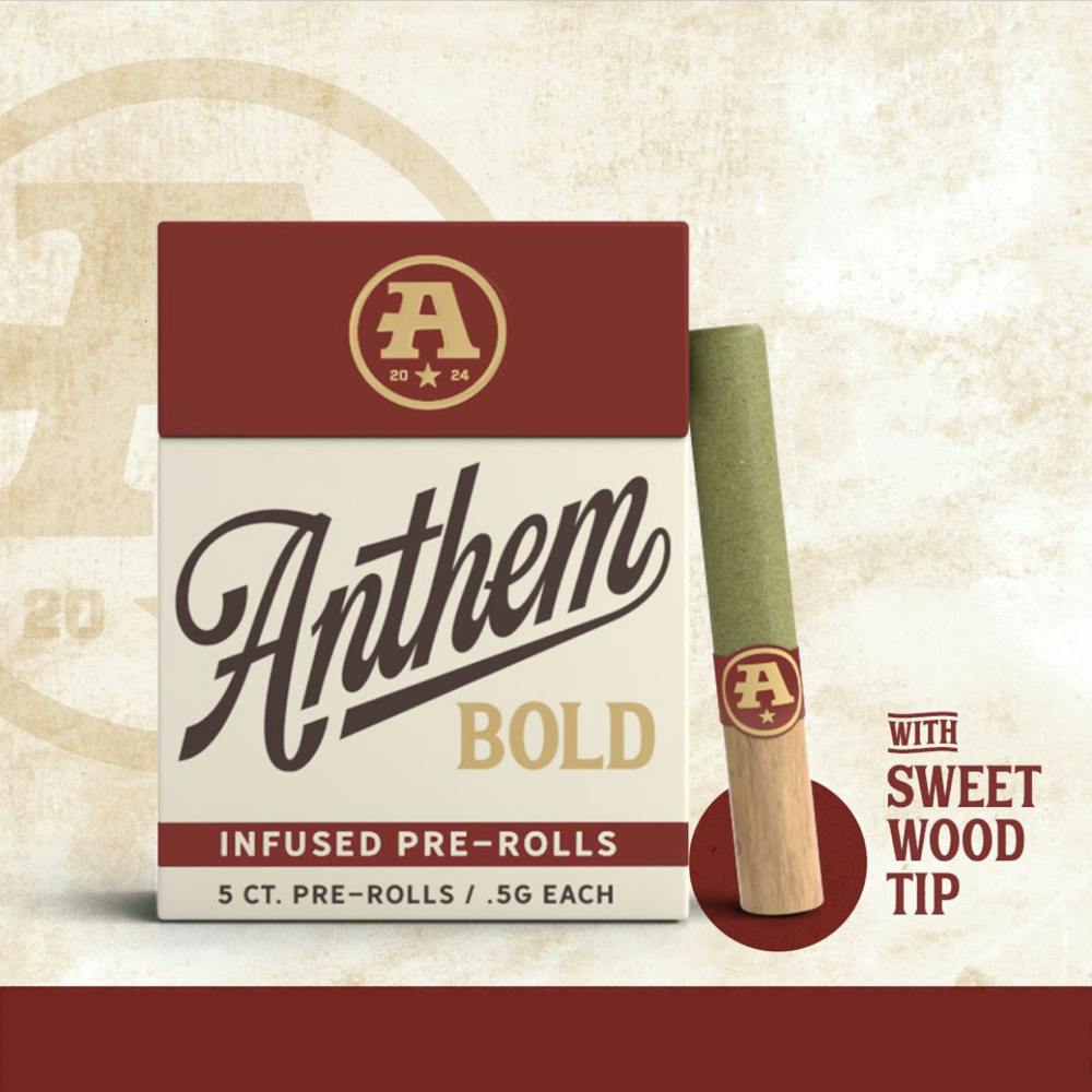 Bold Infused Berry Gelato [2.5g pack] | Anthem - Bold 5 Pack Infused Pre Roll