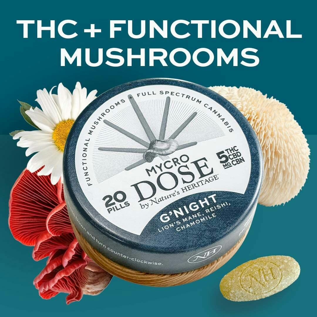 G'Night Capsules [20pk] (100mg THC/100mg CBD/100mg CBN) | Nature's Heritage - MycroDose Capsules