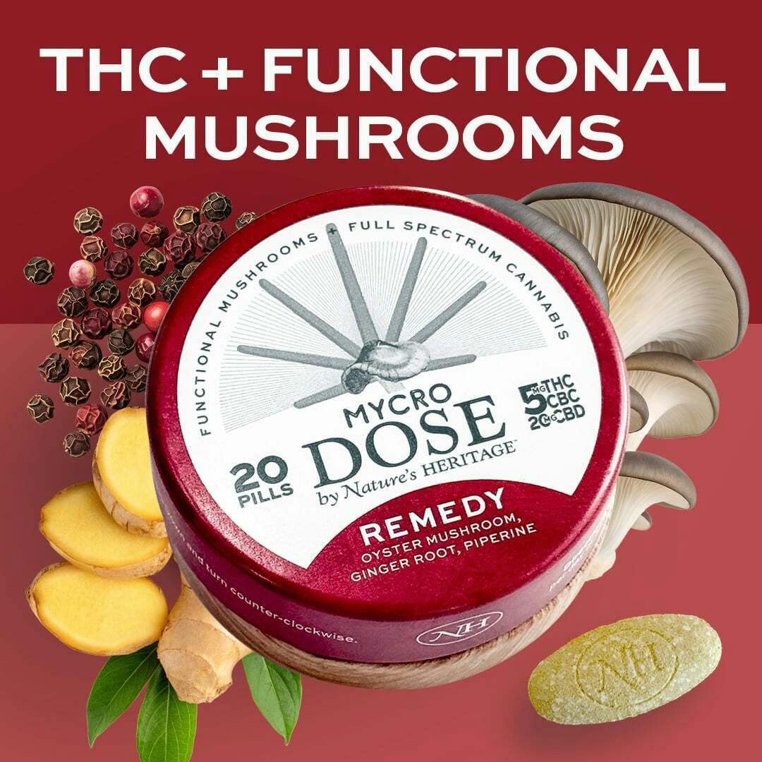 Remedy [20pk] (100mg THC/100mg CBC/400mg CBD) | Nature's Heritage - MycroDose Capsules