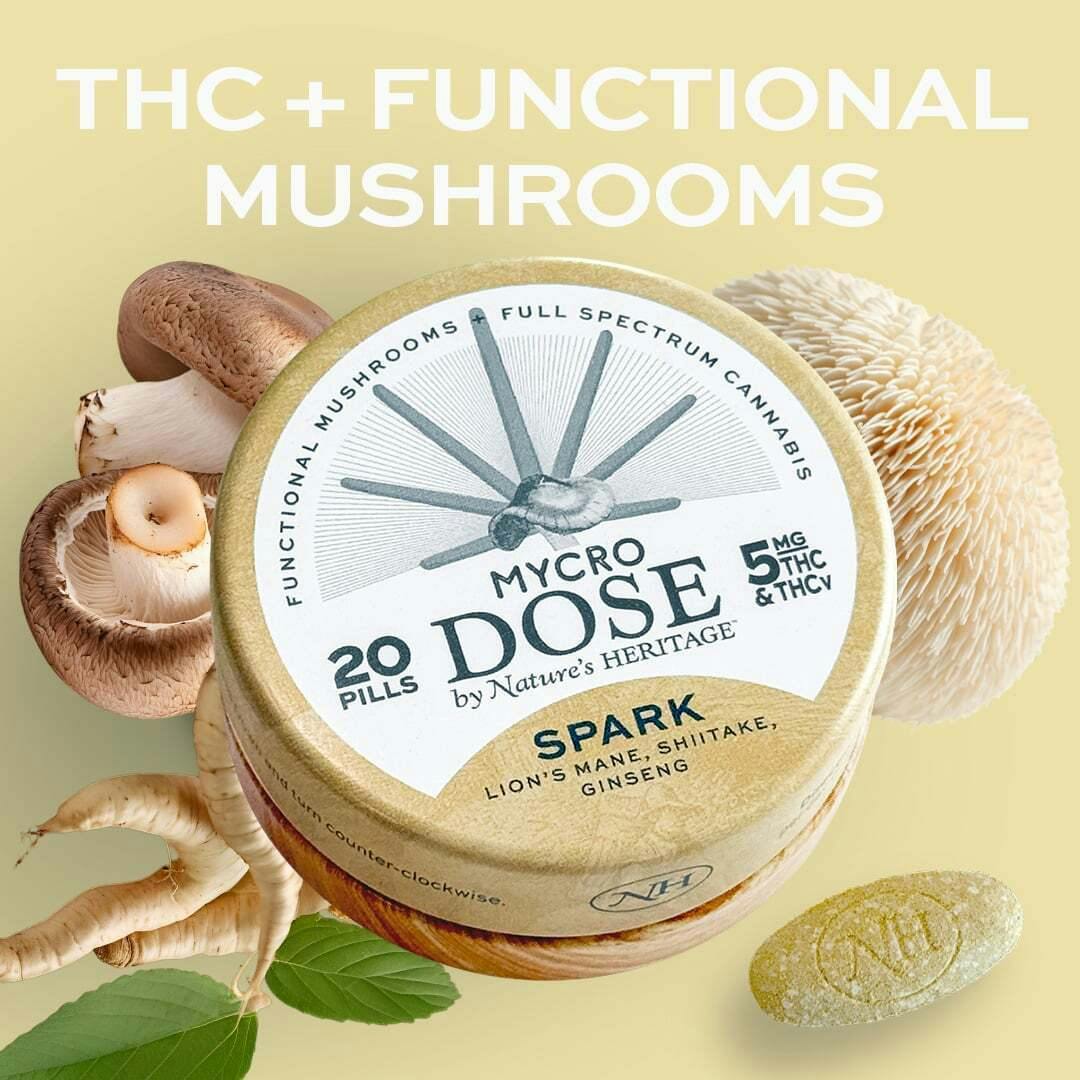 Spark Capsules [20pk] (100mg THC/100mg THCV) | Nature's Heritage - MycroDose Capsules