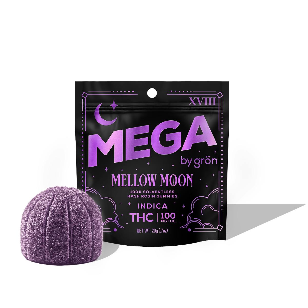Mellow Moon MEGA Rosin - THC - Indica | Grön - Mega Rosin Gummies