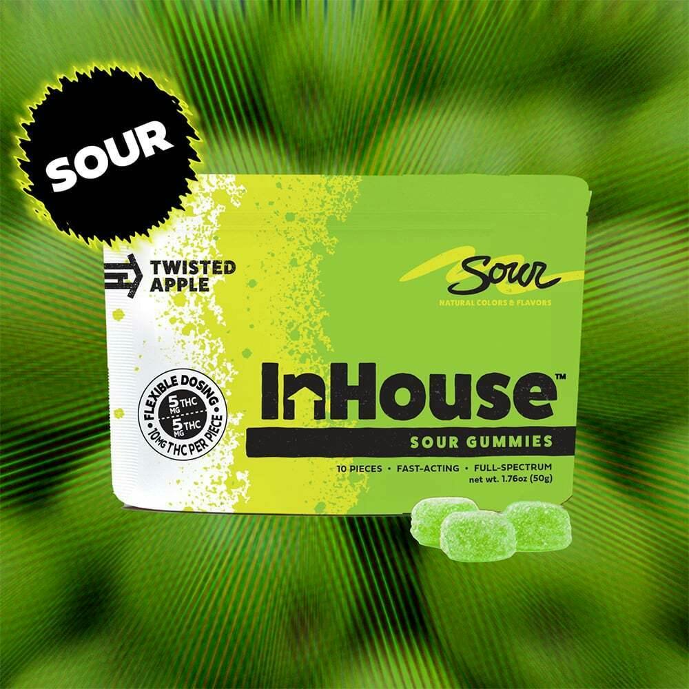 Twisted Sour Apple [10pk] (100mg) | InHouse - Sour Gummies