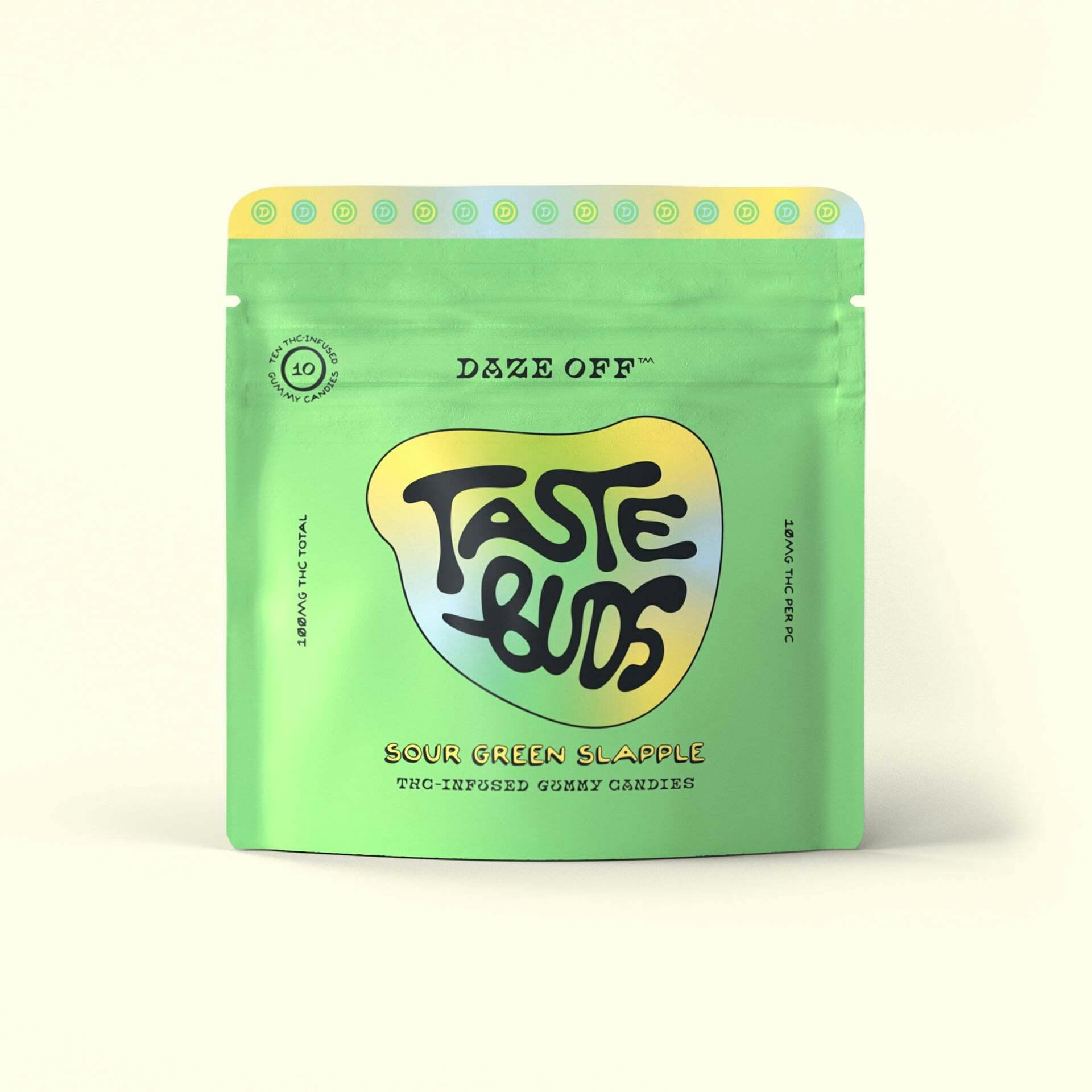 Sour Green Slapple [10pk] (100mg) | Daze Off - Taste Buds