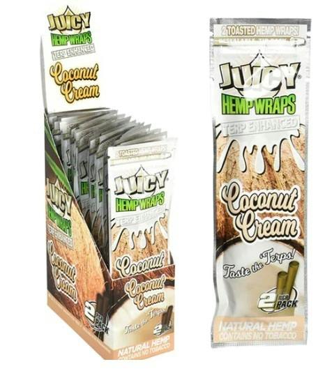 Juicy Jays - Terp Enhanced Coconut Cream Hemp Wraps - Rolling Papers - Accessories - 2 Pack