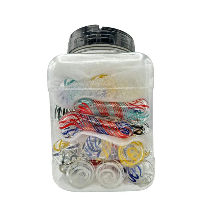 4" Cylo-Spiral Glass Hand Pipe - Accessories