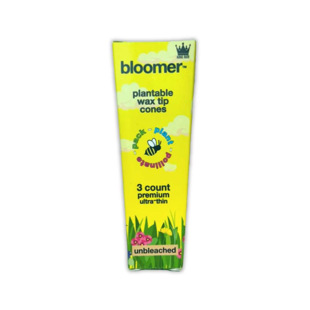 Bloomer Plantable Wax Tip Unbleached King Size Cones (3 Pack)